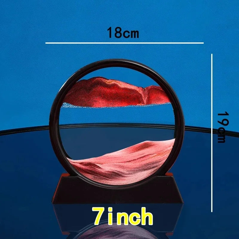 Arte de arena en movimiento 3D: fascinante reloj de arena de las profundidades marinas para escritorio y decoración del hogar