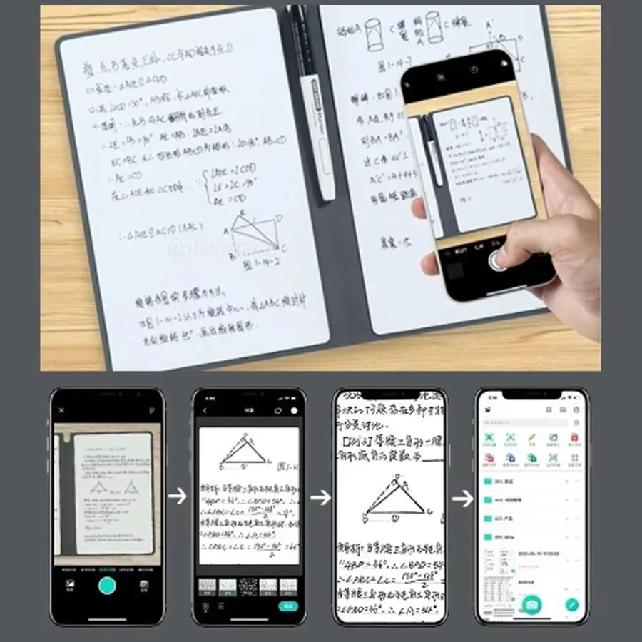 A5 Reusable Whiteboard Notebook – Stylish Weekly Planner With Pen & Eraser