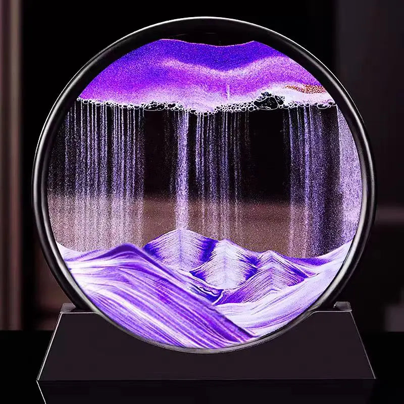 Arte de arena en movimiento 3D: fascinante reloj de arena de las profundidades marinas para escritorio y decoración del hogar