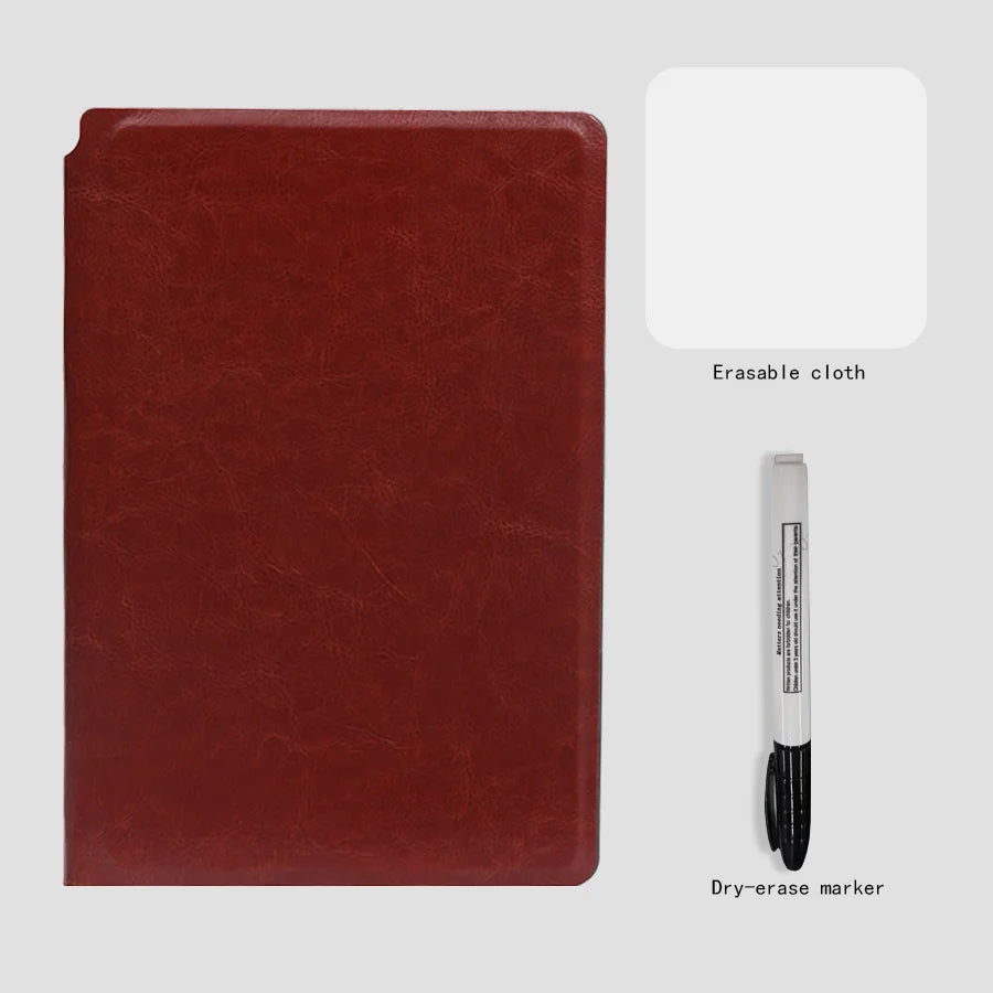A5 Reusable Whiteboard Notebook – Stylish Weekly Planner With Pen & Eraser