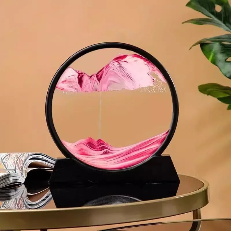 Arte de arena en movimiento 3D: fascinante reloj de arena de las profundidades marinas para escritorio y decoración del hogar
