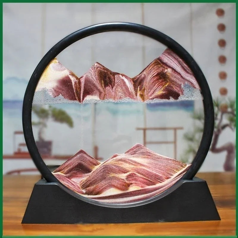 Arte de arena en movimiento 3D: fascinante reloj de arena de las profundidades marinas para escritorio y decoración del hogar