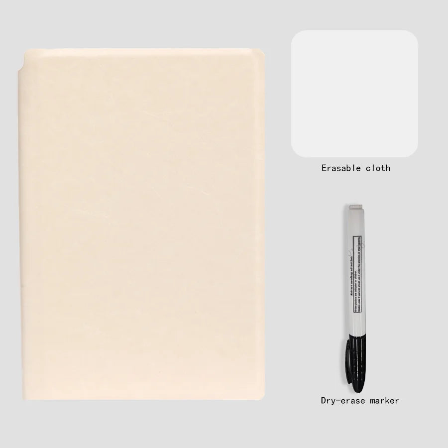 A5 Reusable Whiteboard Notebook – Stylish Weekly Planner With Pen & Eraser