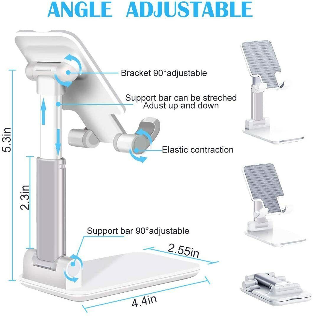 Adjustable Phone & Tablet Stand – Hands-Free, Foldable & Ergonomic!