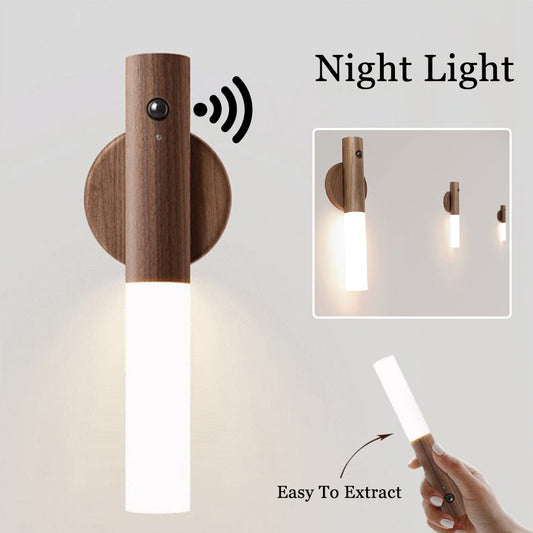 Magnetic Motion Sensor Night Light – USB Rechargeable, Warm & Wireless
