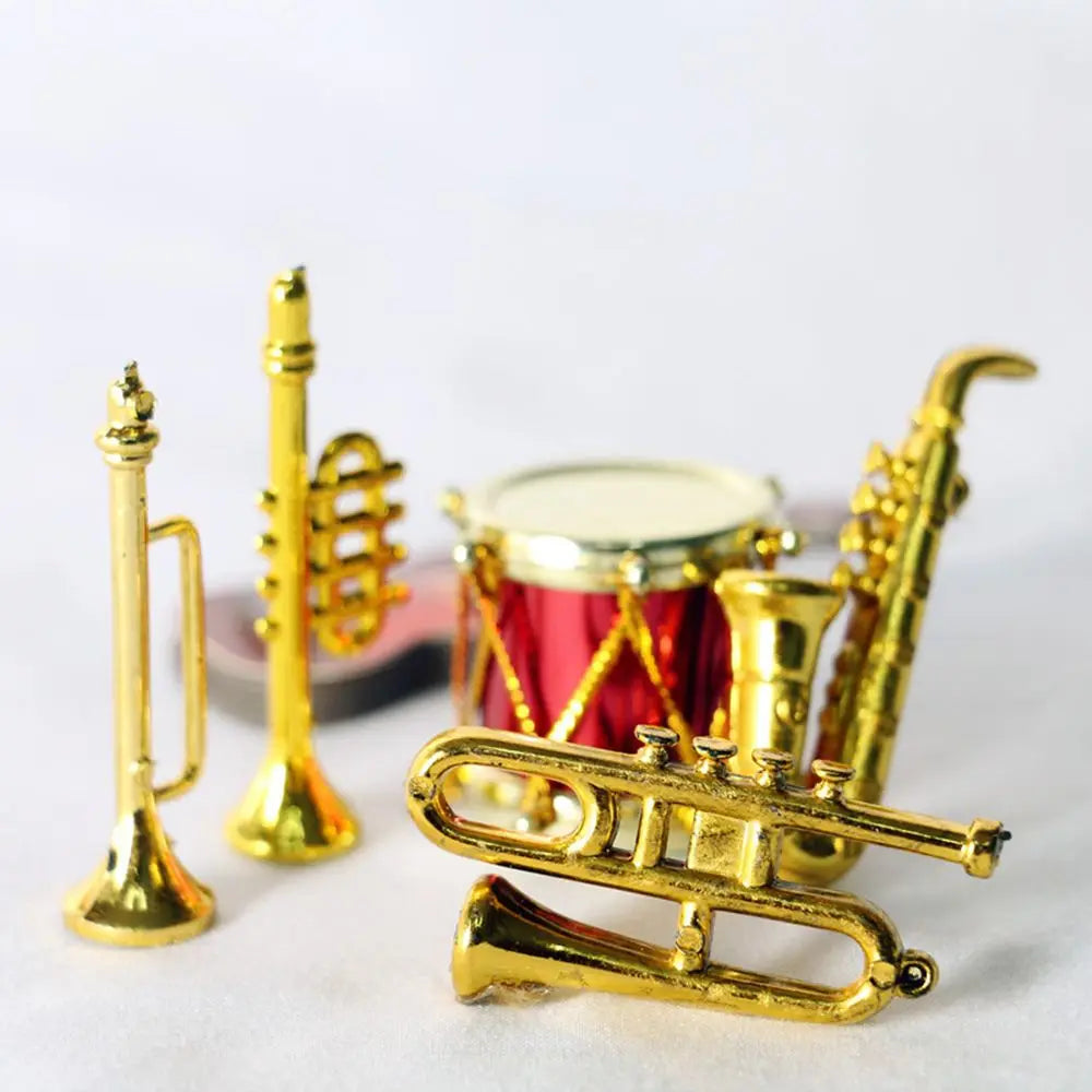 Miniature Musical Instruments Set – 1:12 Scale Piano, Guitar, Violin & More