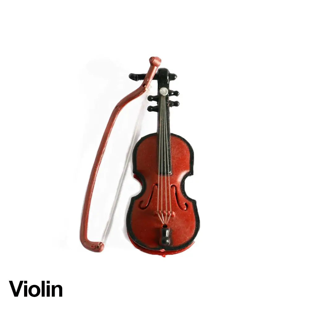 Miniature Musical Instruments Set – 1:12 Scale Piano, Guitar, Violin & More