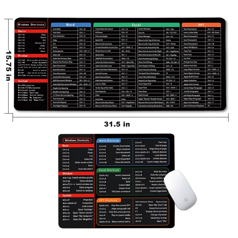 Atajo de teclado de Excel para el mouse pad