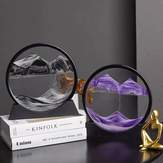 3D Moving Sand Art – Mesmerizing Deep Sea Hourglass for Desk & Home Decor