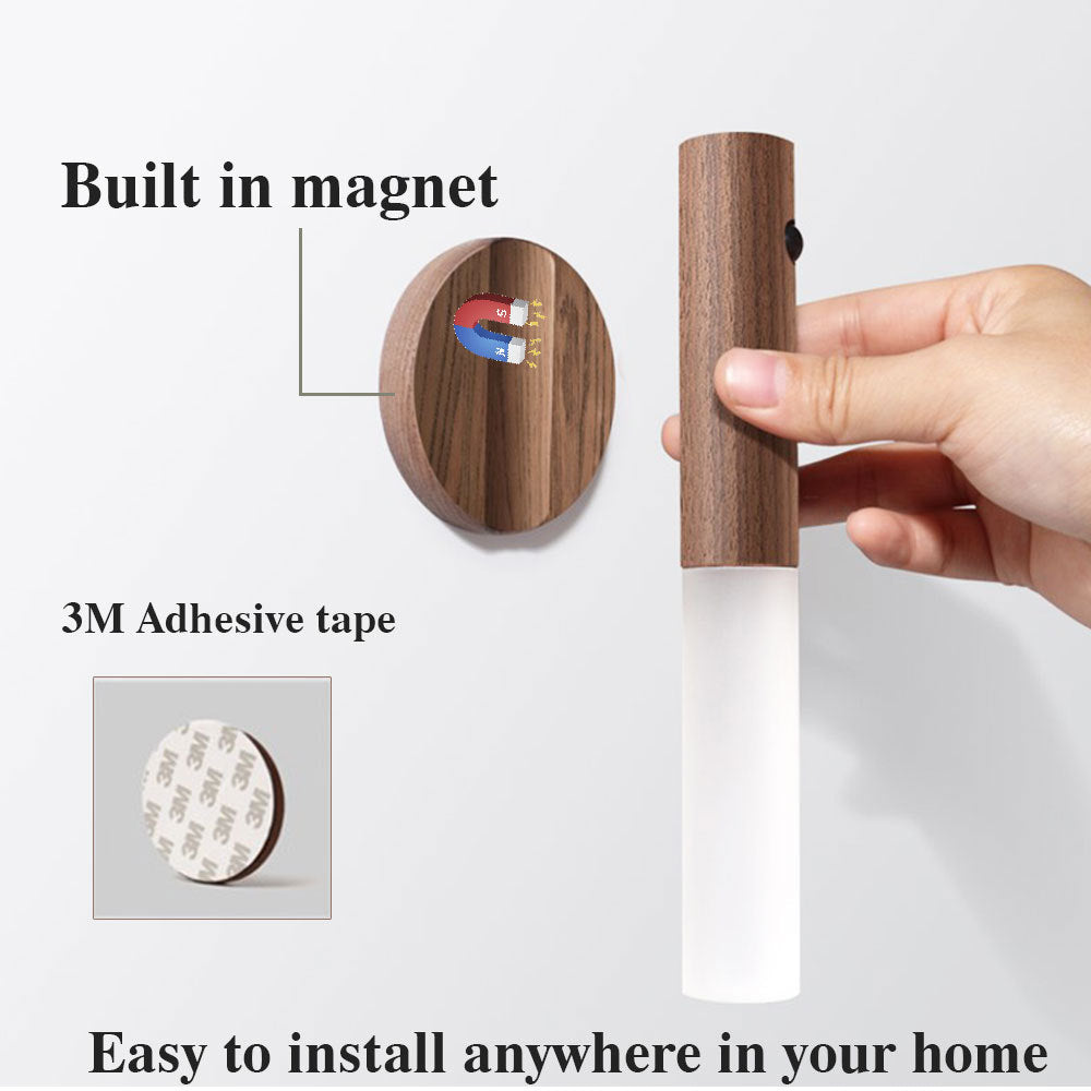 Magnetic Motion Sensor Night Light – USB Rechargeable, Warm & Wireless